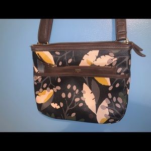 Fossil Floral Crossbody